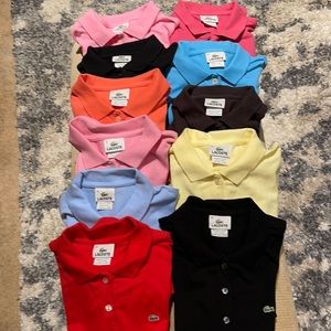 Woman’s Lacoste polo shirts, Size 38.
